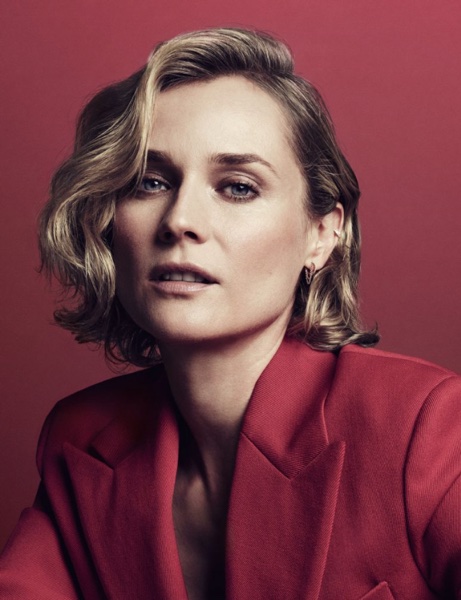 photographer markus jans with model and actress diane krüger for db mobil with hair and make up artist gabriela speckbacher