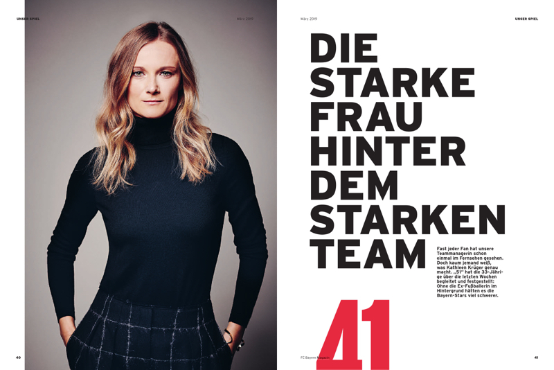Styling Fashion FC Bayern Teammanagerin Kathleen Krüger les Artists by Josef Stockinger Agentur München