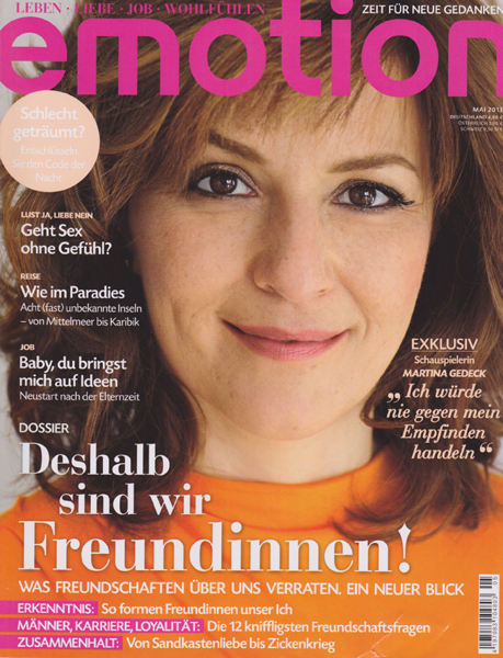 photographer: oliver mark - emotion magazine - model: martina gedeck - hair & make up: sacha schuette